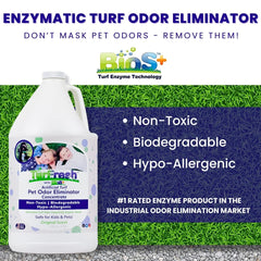 TurFresh BioS+ surface application on artificial turf for long-lasting freshness.