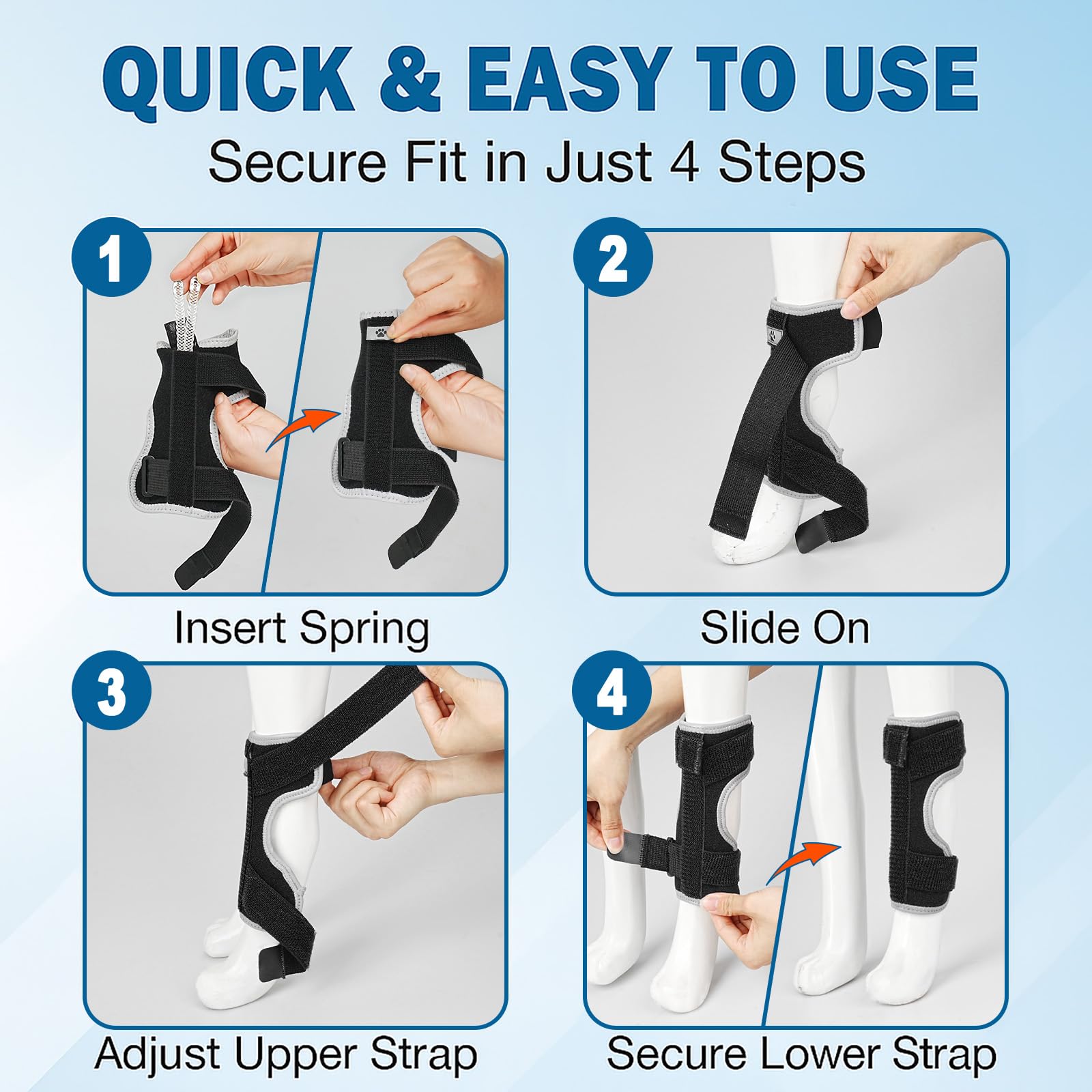 Turfson dog front leg brace measure before ordering for accurate sizing