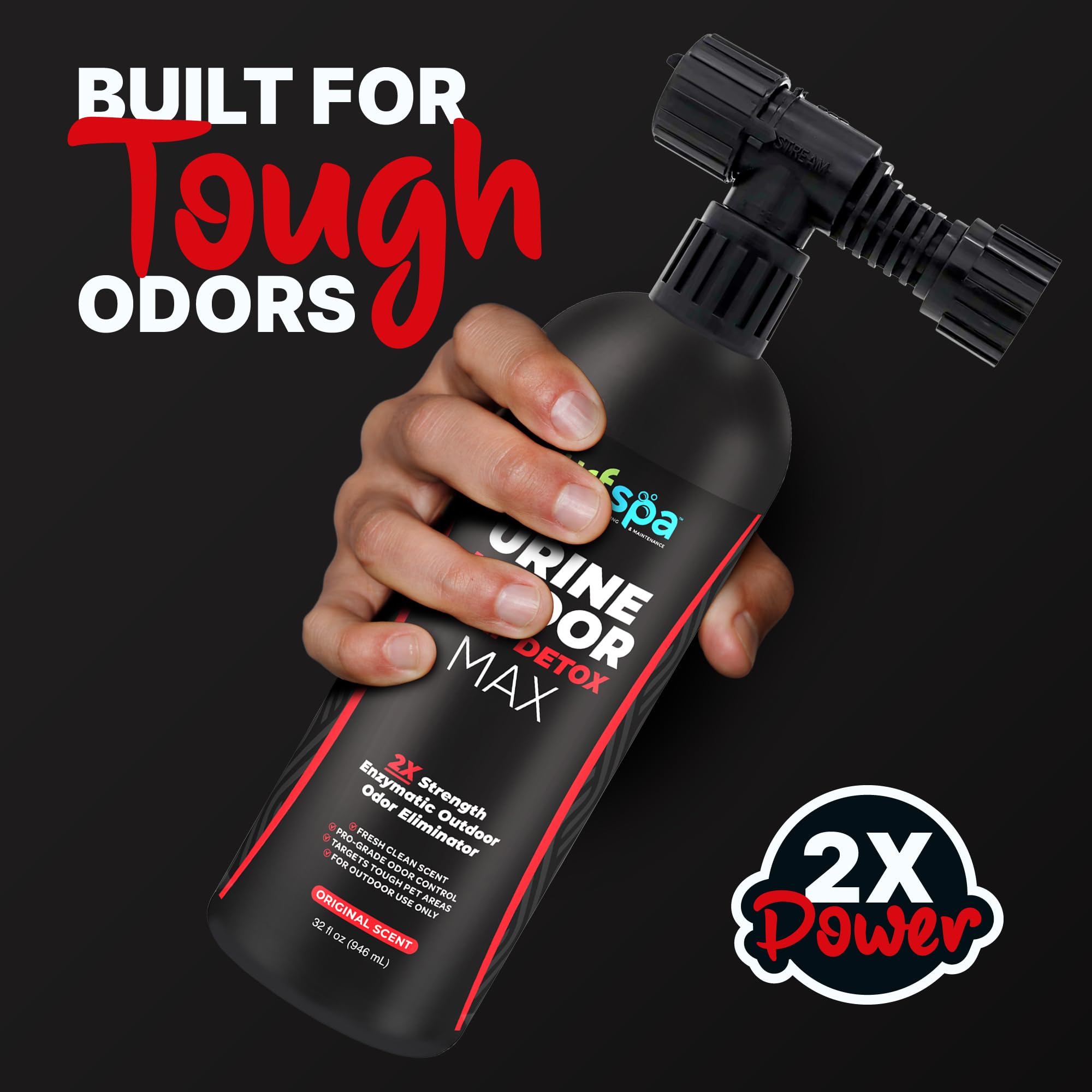 TurfSpa MAX on artificial grass shows deep cleaning with enzymes.