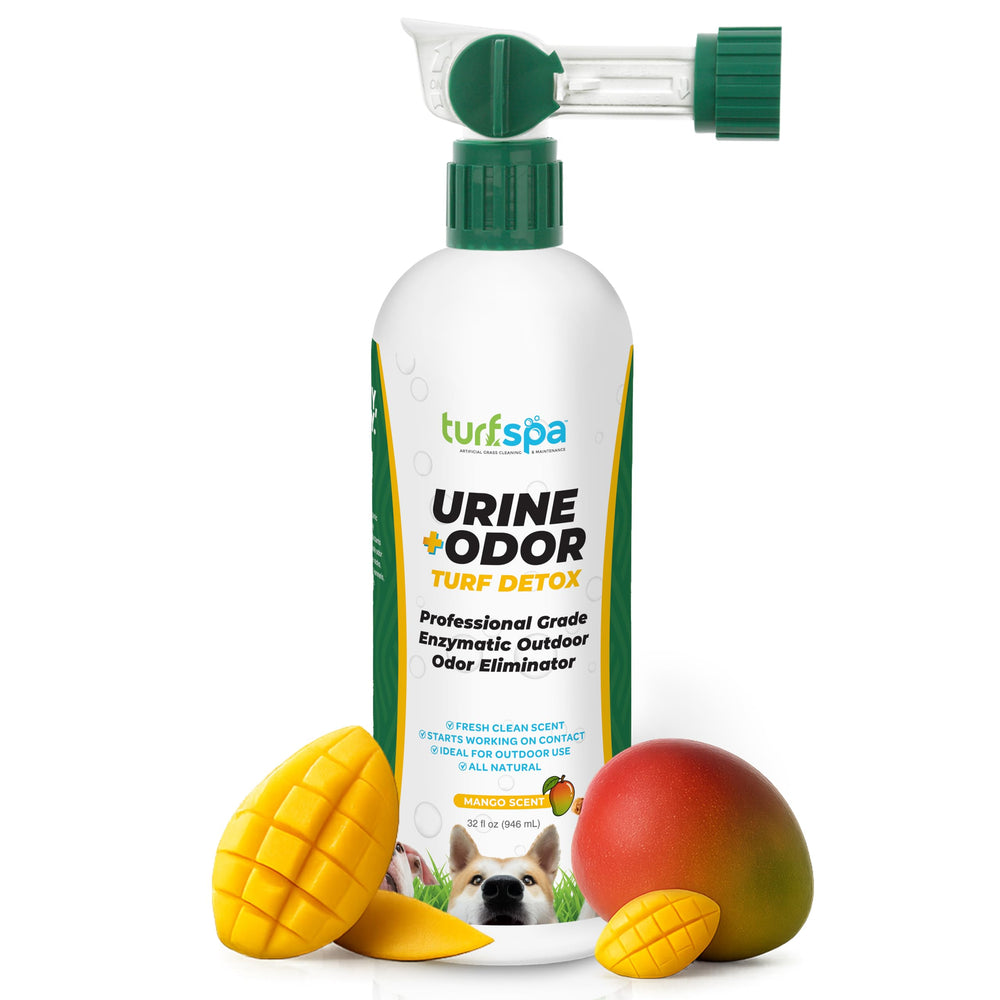 TurfSpa Turf Detox bottle-front shows odor elimination for outdoor spaces