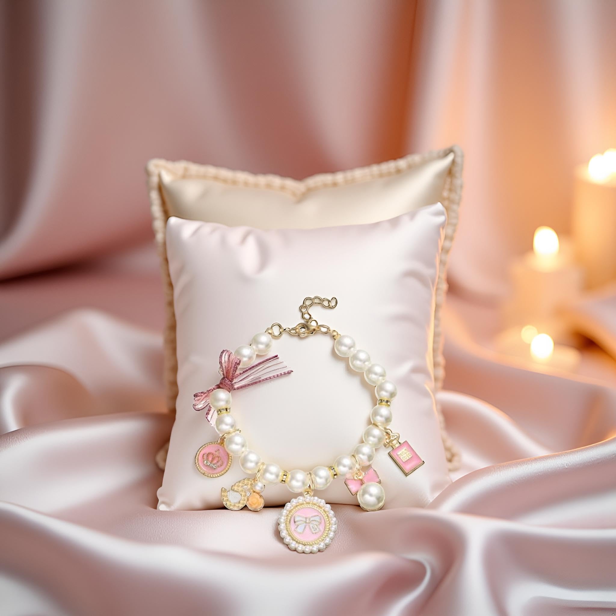 Tustao Pink Pearl Beads detail shines in photos and gatherings