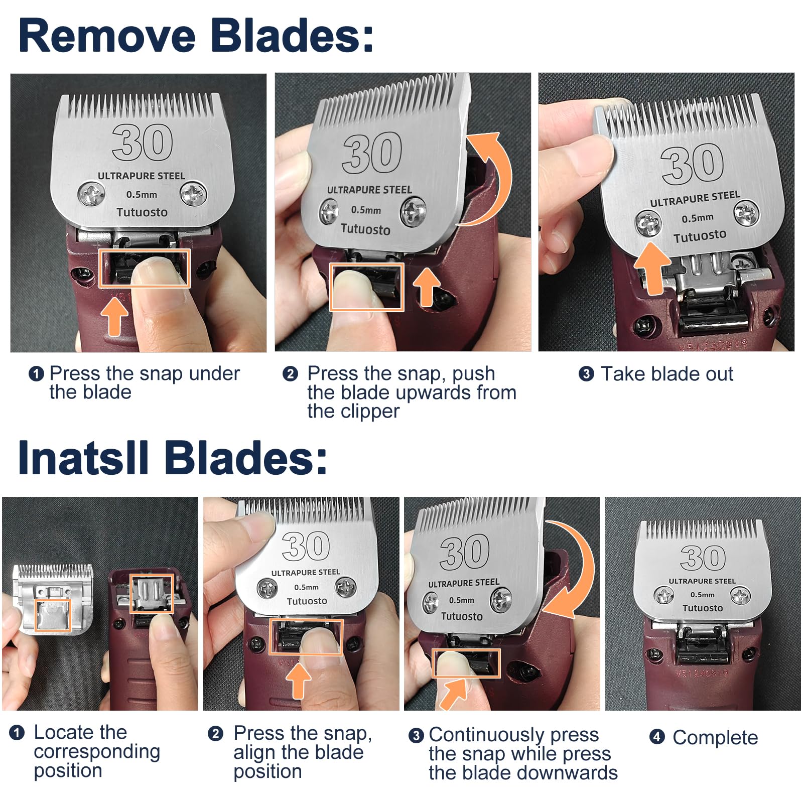 Tutuosto easy-clean blade resists rust and cleans after use