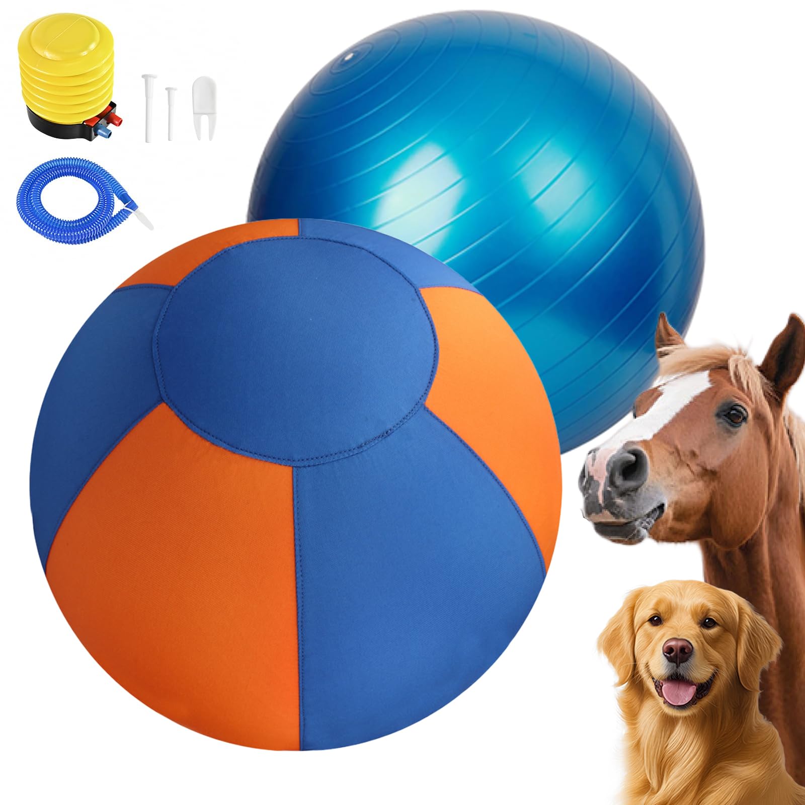 TVM Herding Ball 18inch full view demonstrates rugged dual-layer construction for durable play.