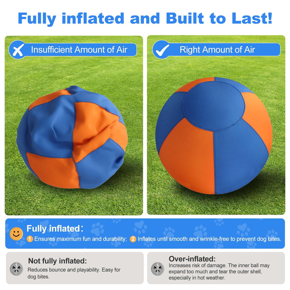 TVM Herding Ball Velcro protection close-up shows durable zipper safety design.