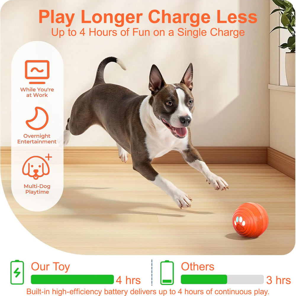 TVM Interactive Dog Ball glow mode lighting aids night-time interactive fun