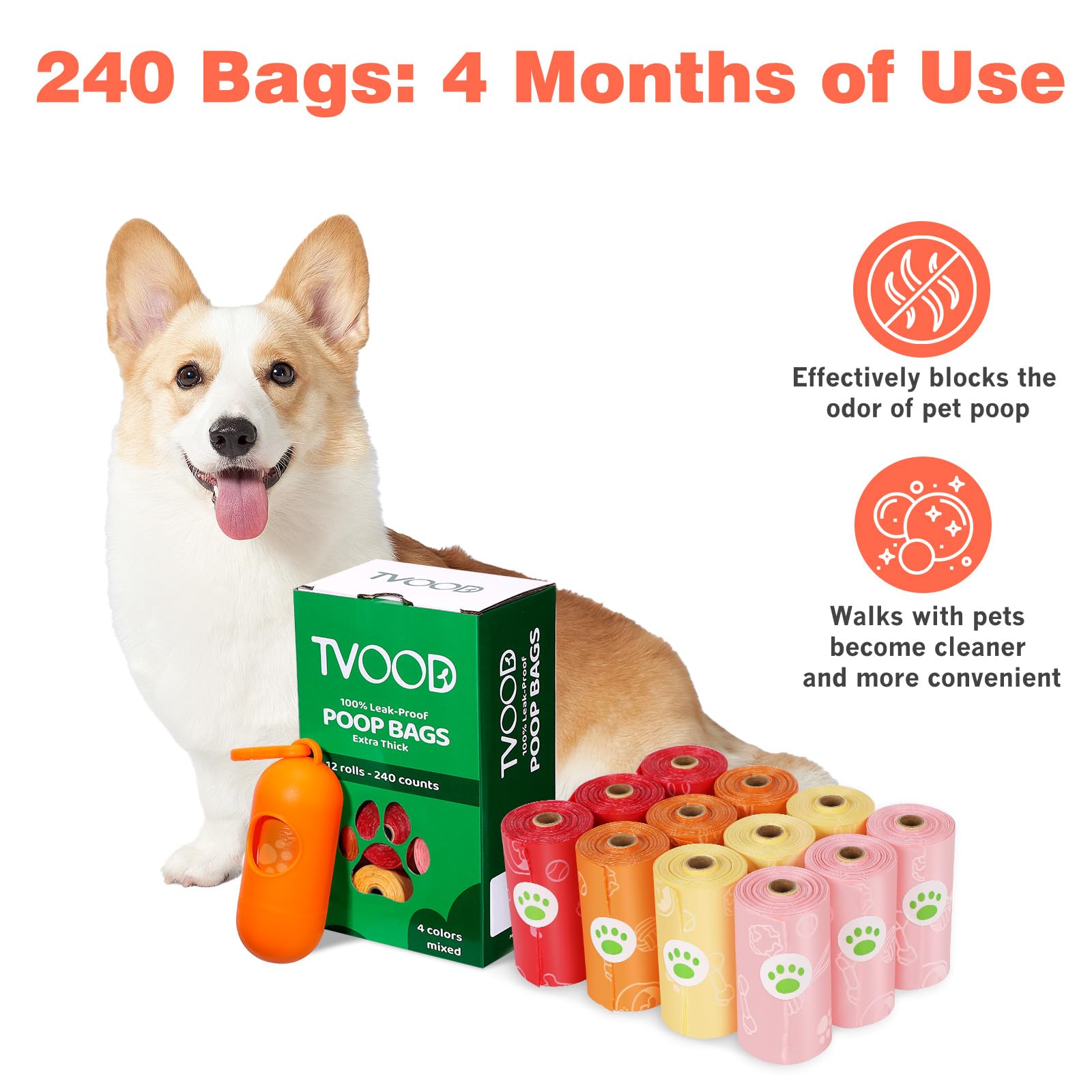 TVOOD 240-count pack offers a convenient all-in-one solution for busy owners.