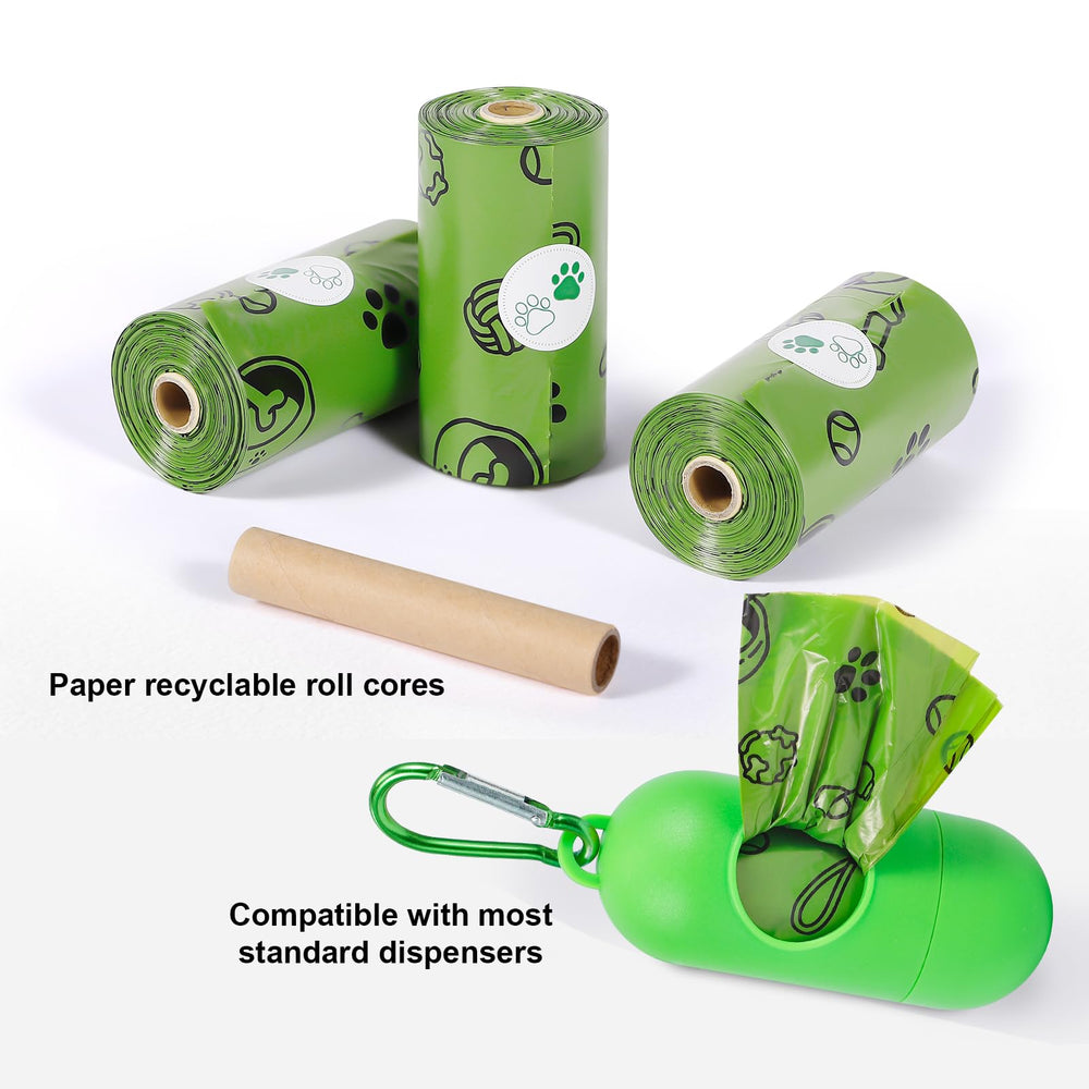TVOOD green scented bags packaging indicating easy disposal on walks.