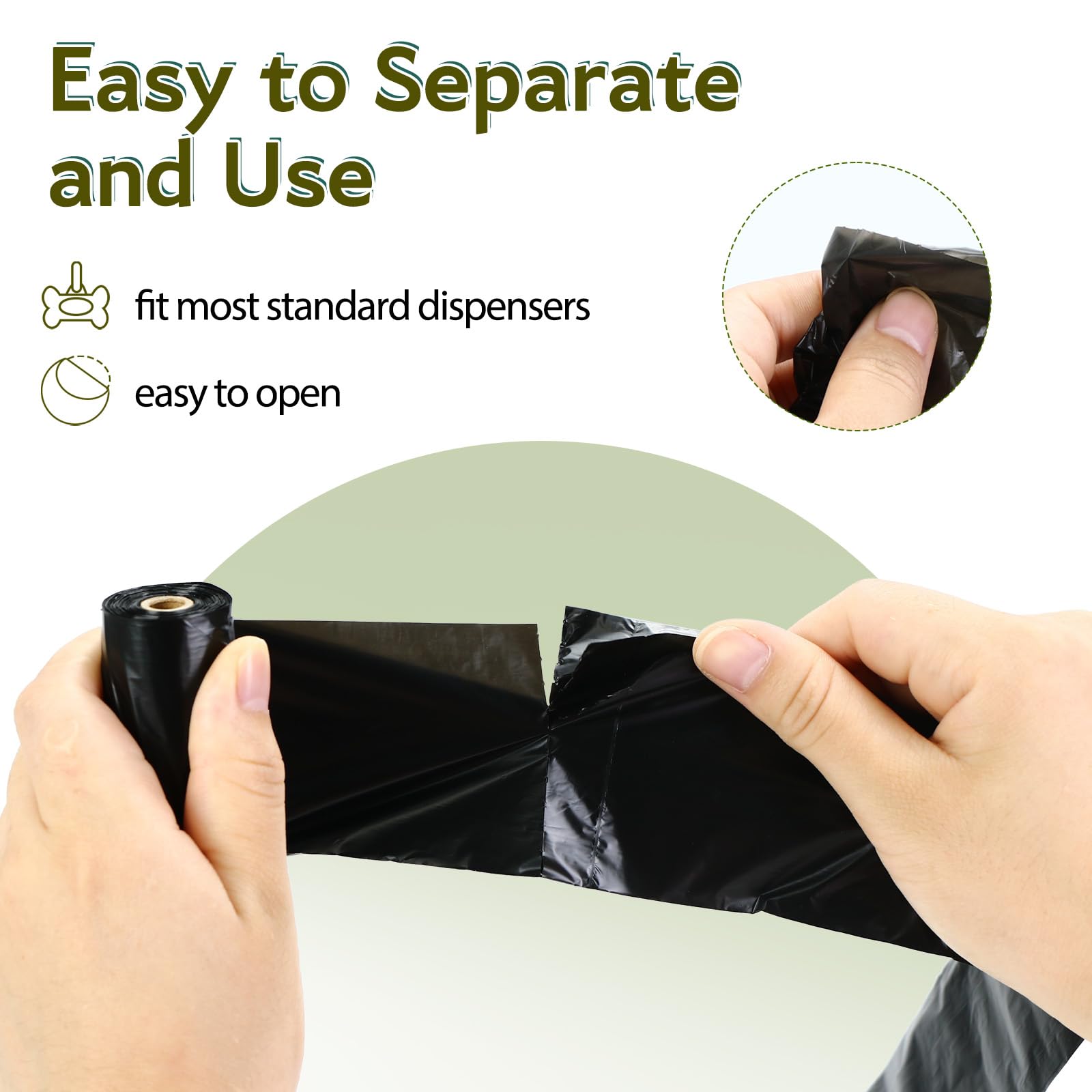TVOOD thick leak-proof bags help keep hands clean during walks.