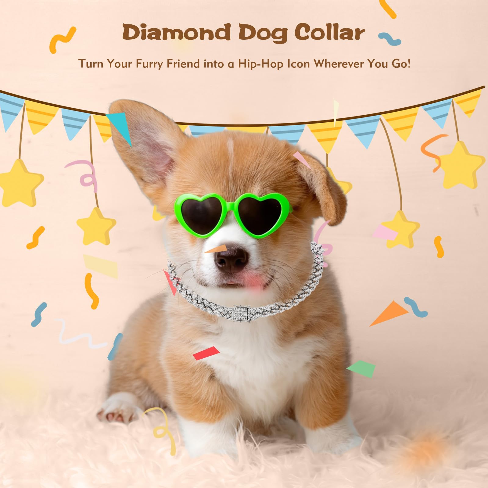 TVTOO Gift-ready Cuban-link collar displayed as a thoughtful gift for pet lovers.