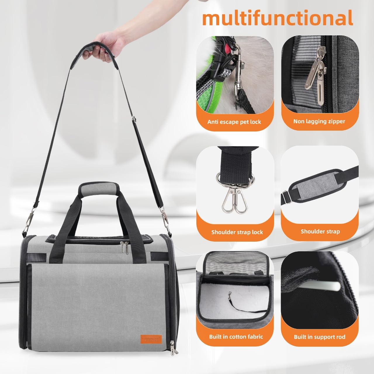 TWDEPART Cat Carrier Backpack large mesh panels improve ventilation
