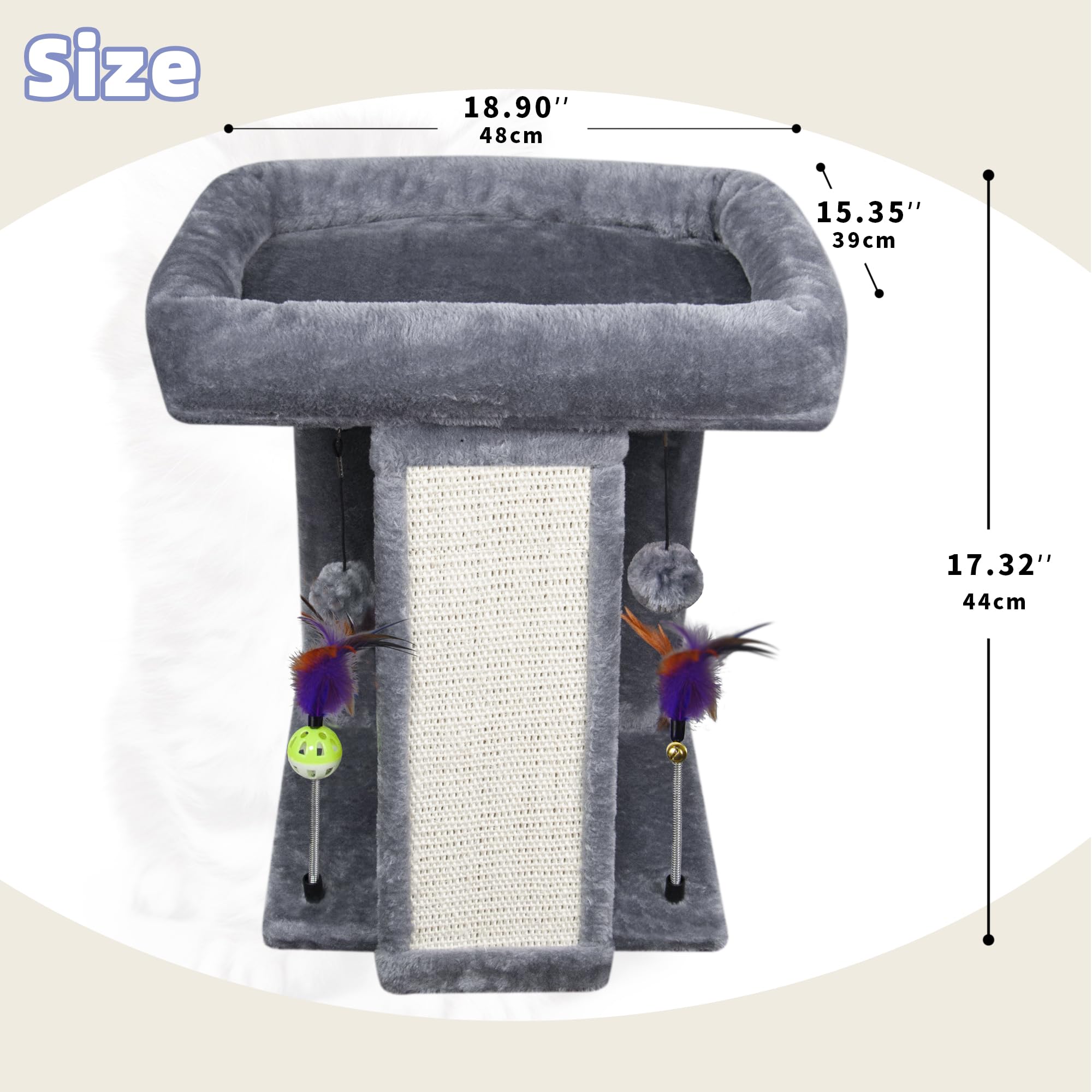 TWDEPART cat tree with hanging balls sparks active play and entertainment.