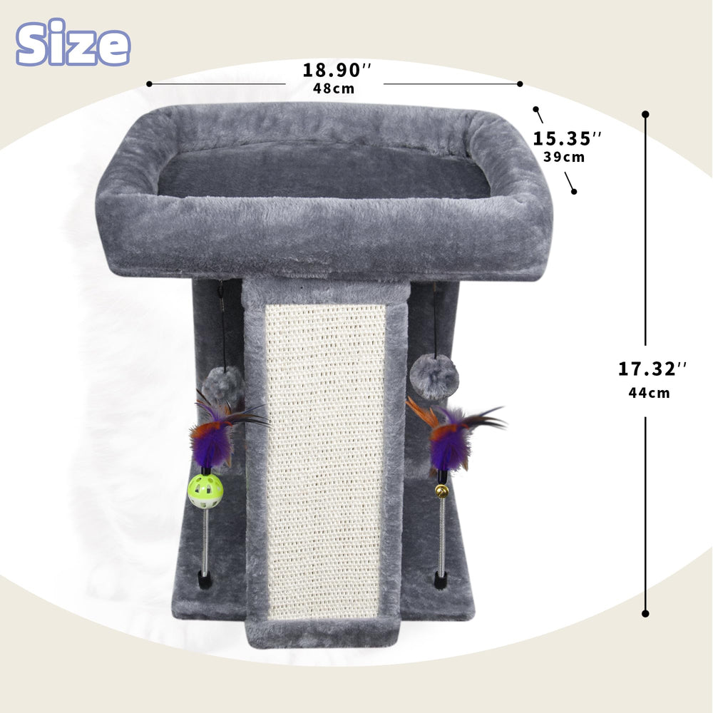 TWDEPART cat tree with hanging balls sparks active play and entertainment.