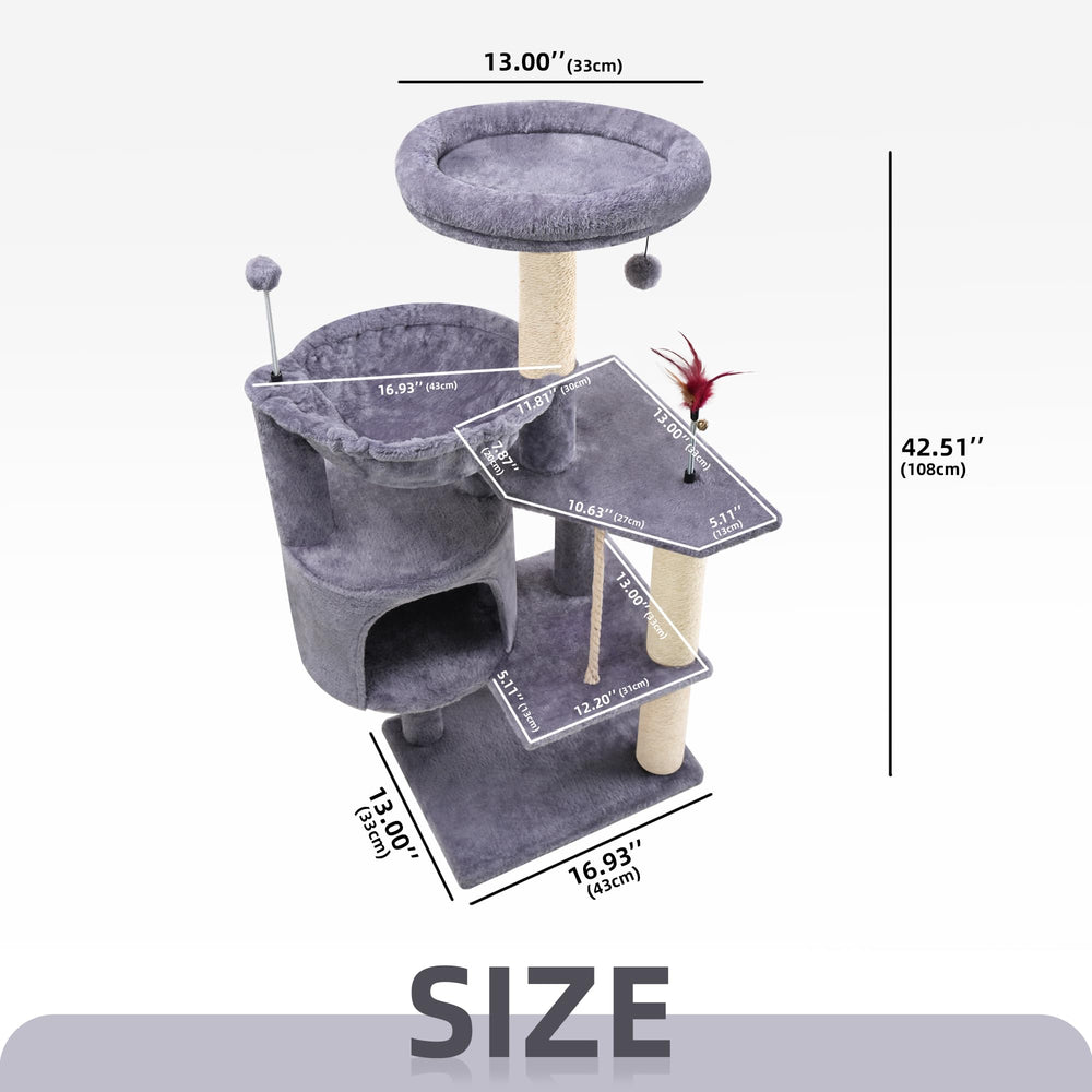 TWDEPART cat tree perches provide elevated rest spots for curious indoor cats.