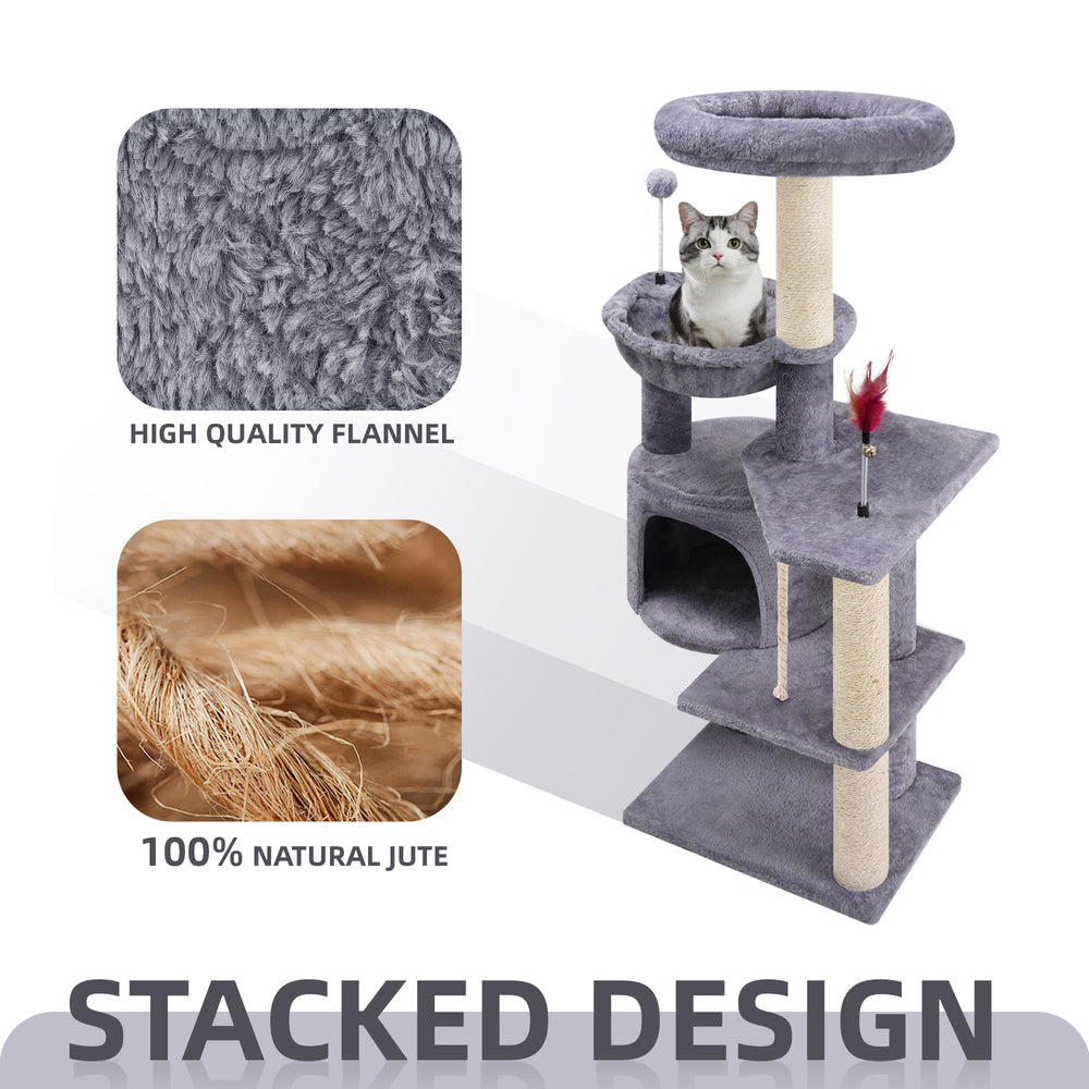 TWDEPART cat tree scratch posts help maintain nails while protecting furniture.