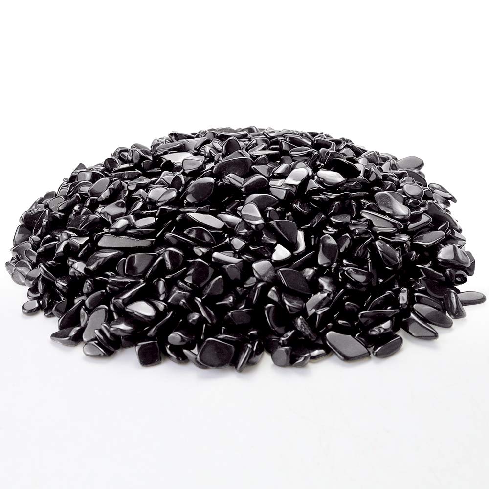 Twdrer black obsidian chips for jewelry display and resin art enrichment.
