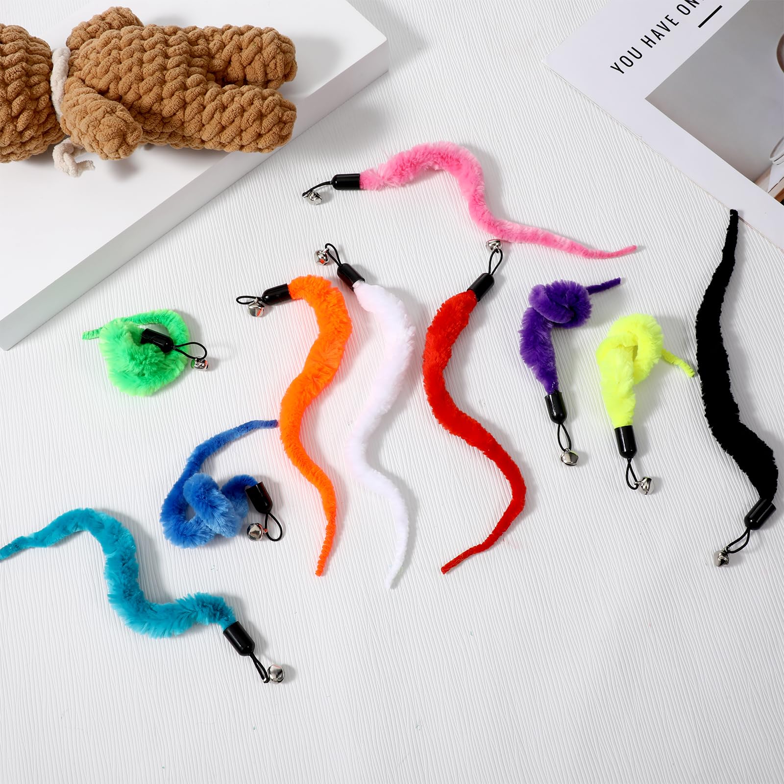 Tweruna cat worm toy multi-use play ideas for floor fun, wand play, or scratching