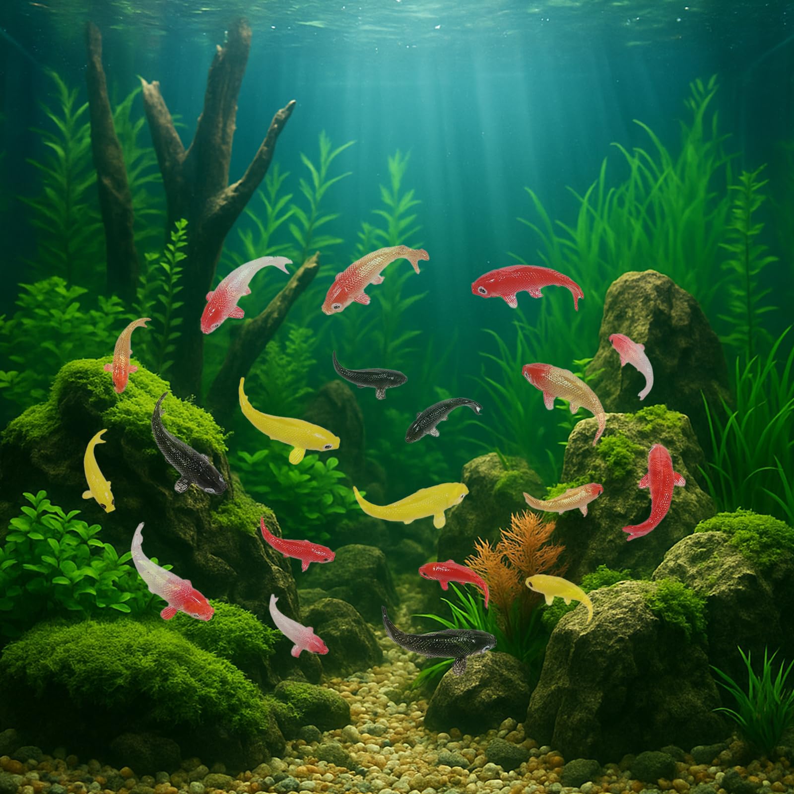 Tweruna mini koi fish easy arrangement options for landscape decor