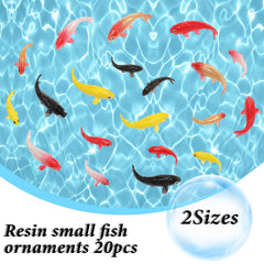 Tweruna mini koi fish garden pond scene with colorful strokes