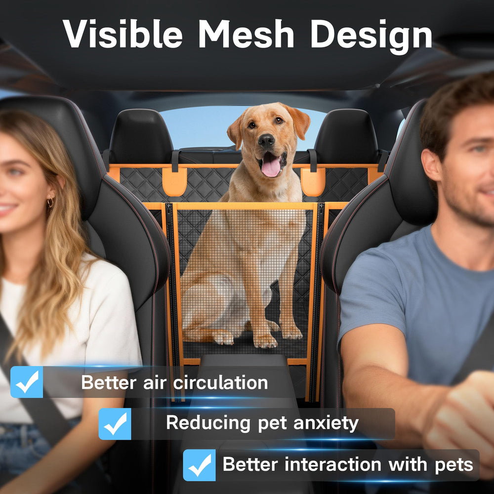 Twesync dog car seat cover anti-slip design stays in place.