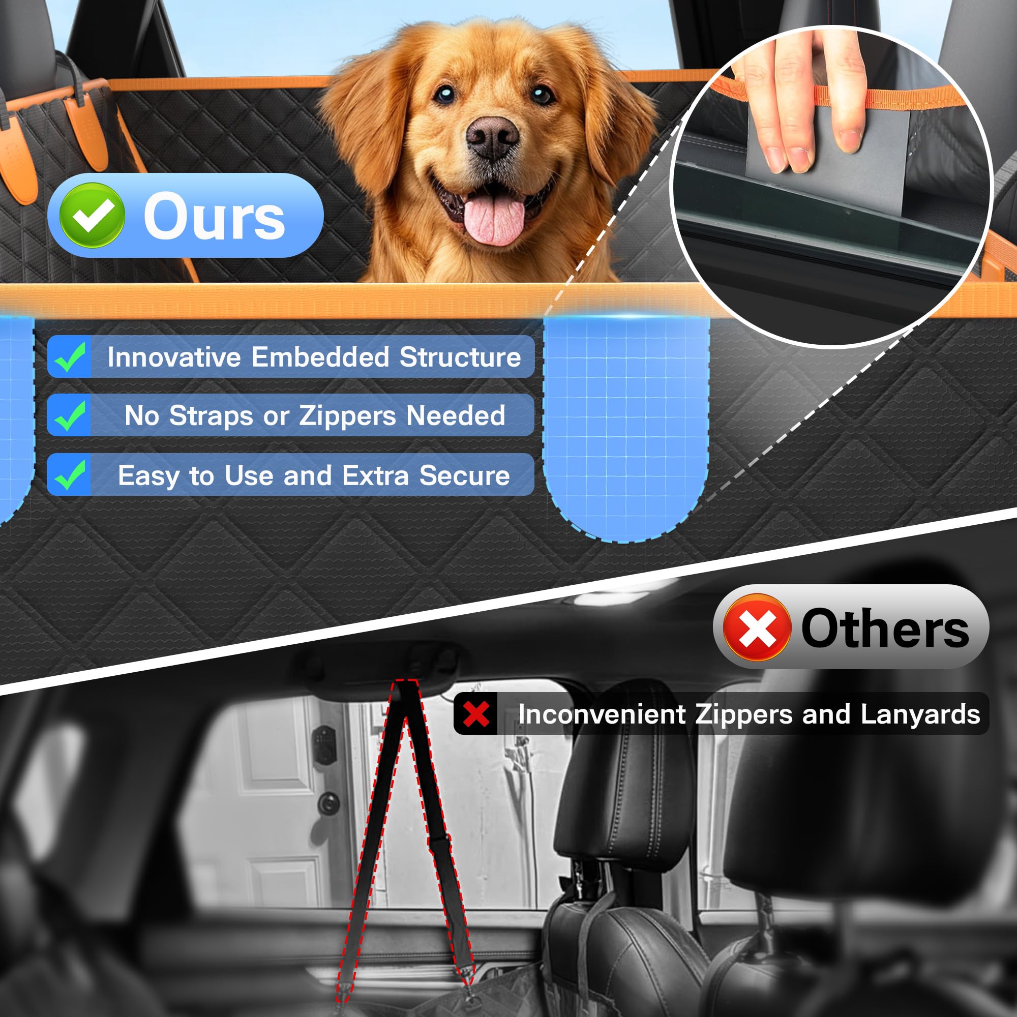 Twesync dog car seat cover multiuse mat for camping trips.