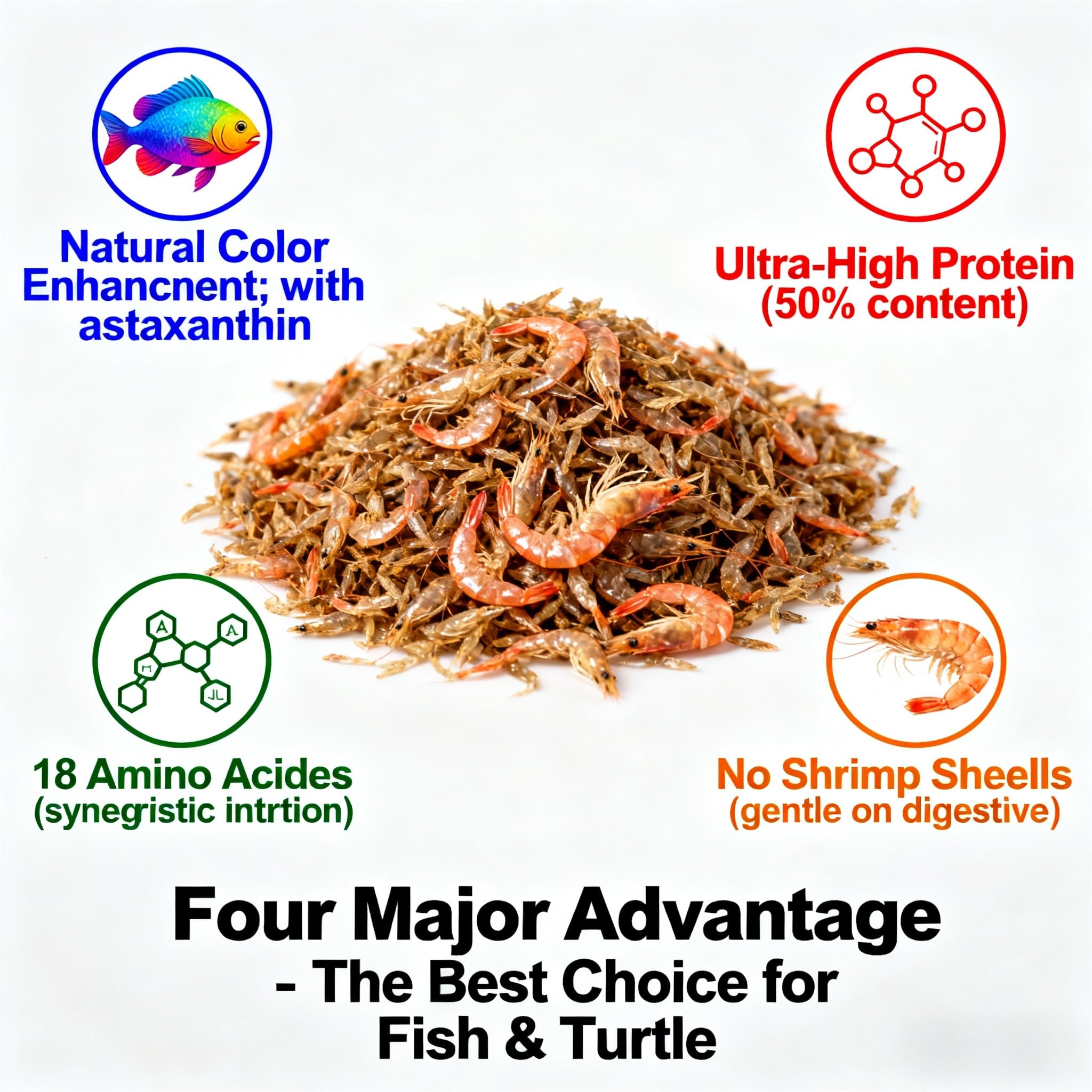 TWICEMET Turtle mealtime with krill pieces supports varied aquarium diets