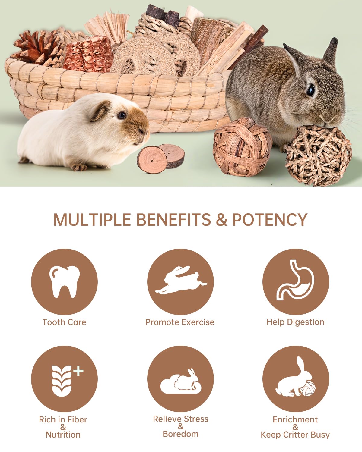 Twilumin seagrass-wrapped apple stick promotes foraging fun