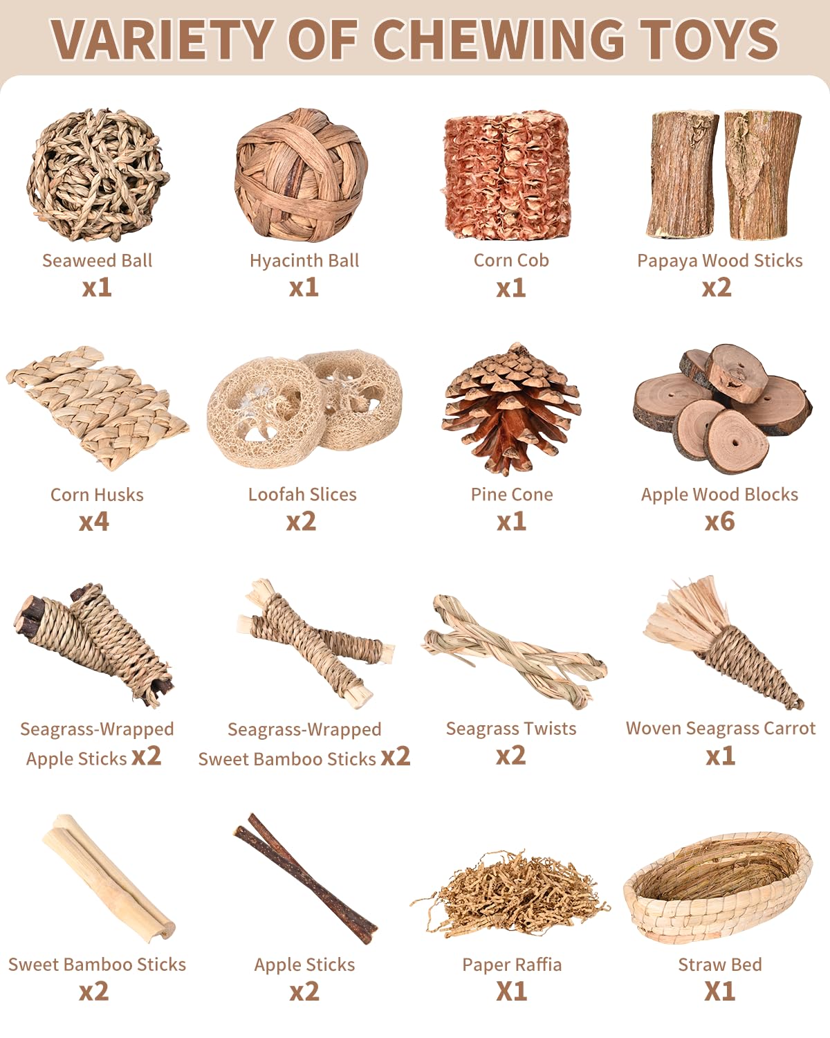 Twilumin seagrass-wrapped sweet bamboo stick for chewing