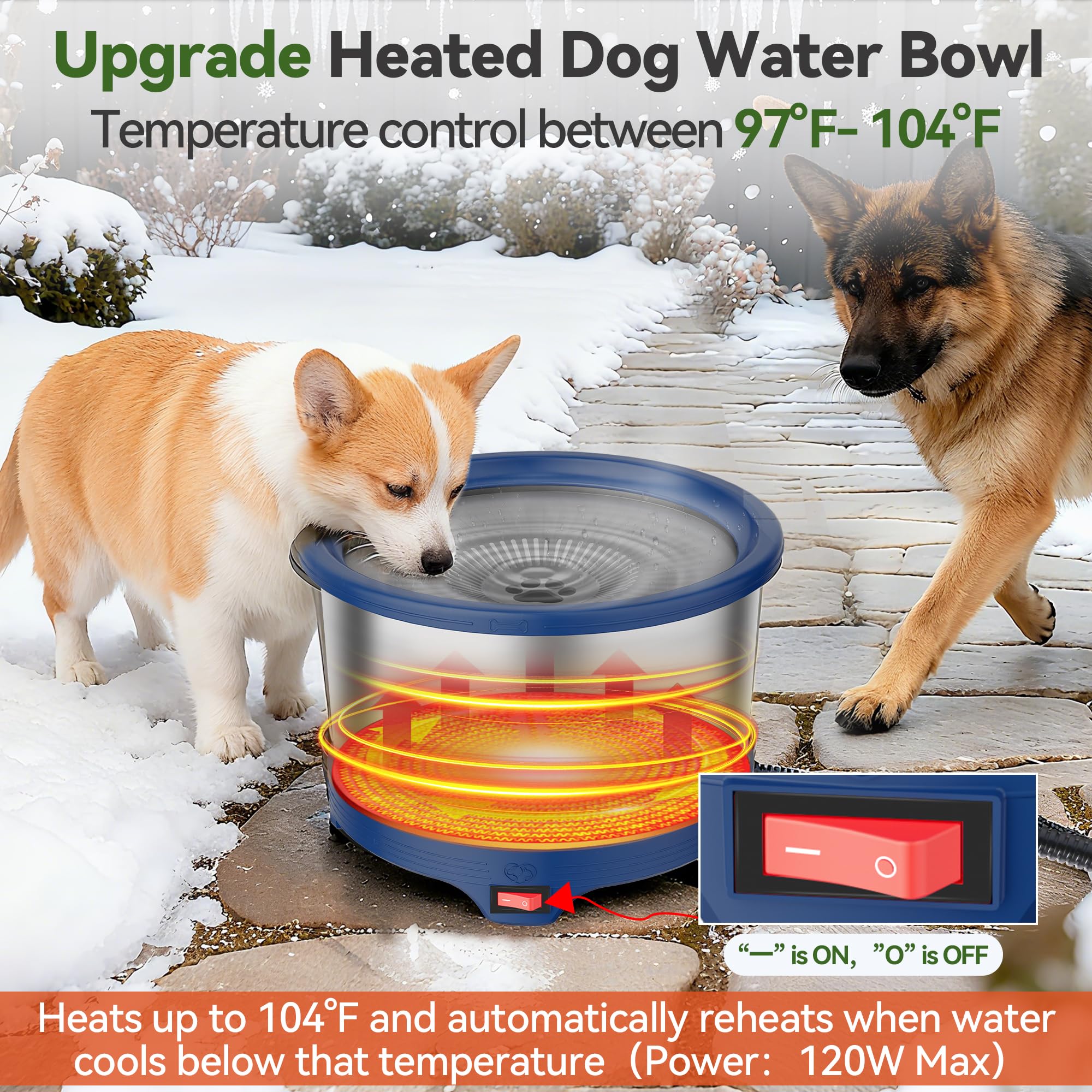 Twinsing large 6.5L capacity accommodates multiple pets