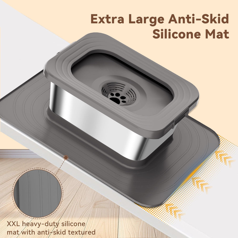 Twinsing anti-skid mat keeps bowls steady on tile, wood, or carpet