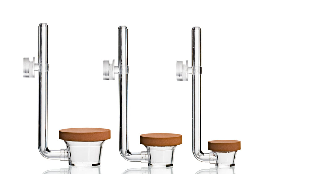 Twinstar CO2 diffuser with porous membrane design diffuses CO2 from multiple pores.