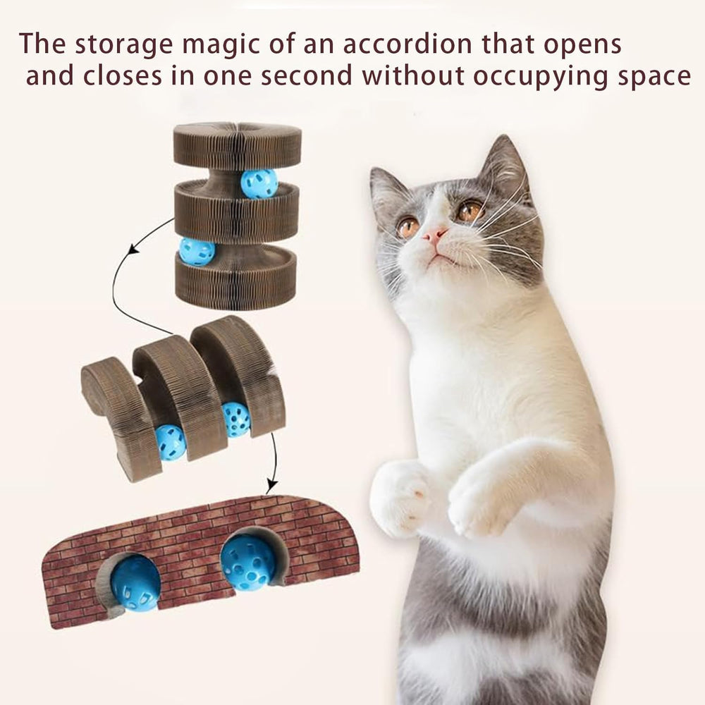 Twisty Paws cat toy barrel-bridge-mode offers multi-position scratching fun