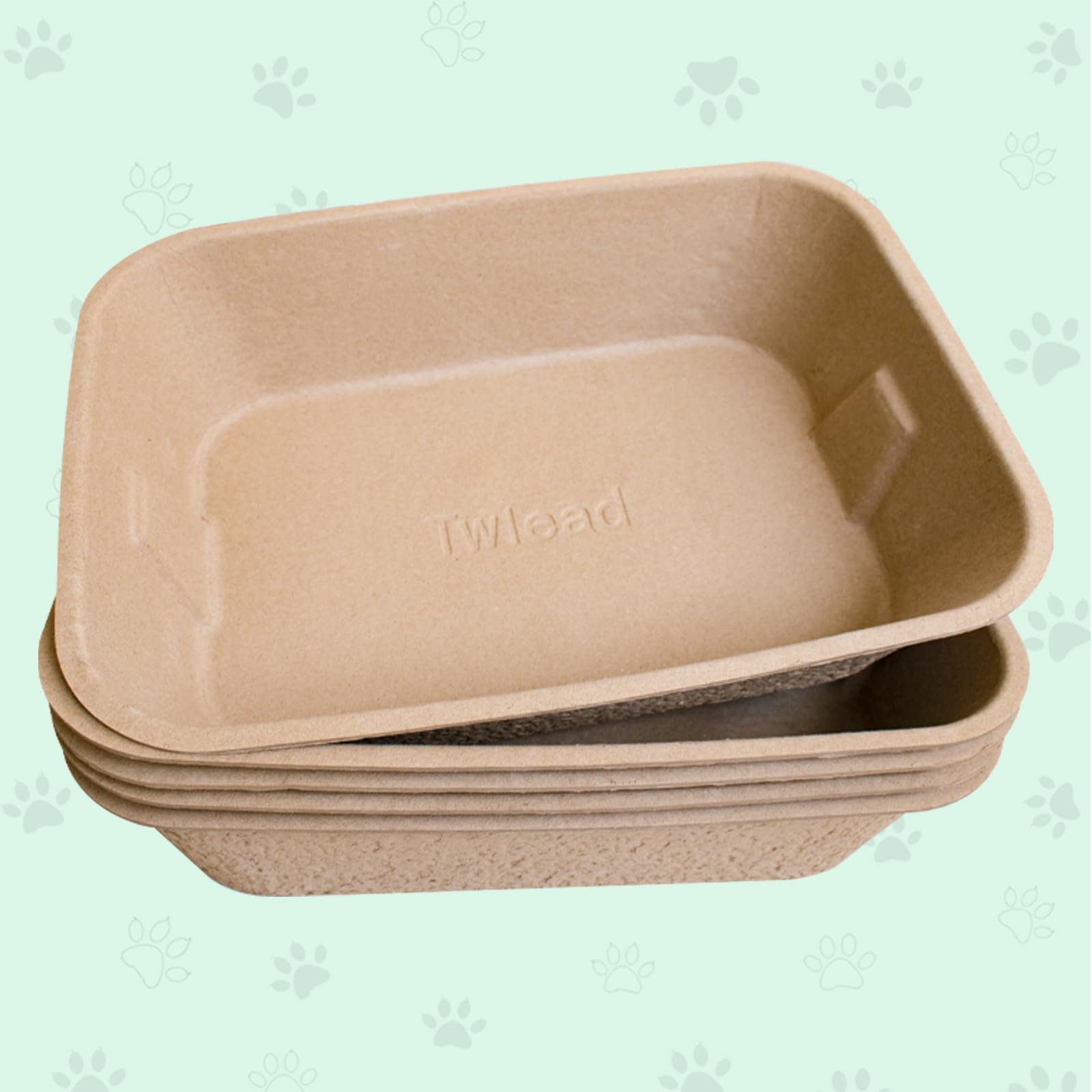 Twlead litter box size 16.14 by 11.81 by 3.94 inches for versatile pets.