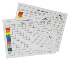 Two Arrows color-coded puppy bands image highlights color-system for quick record matching.