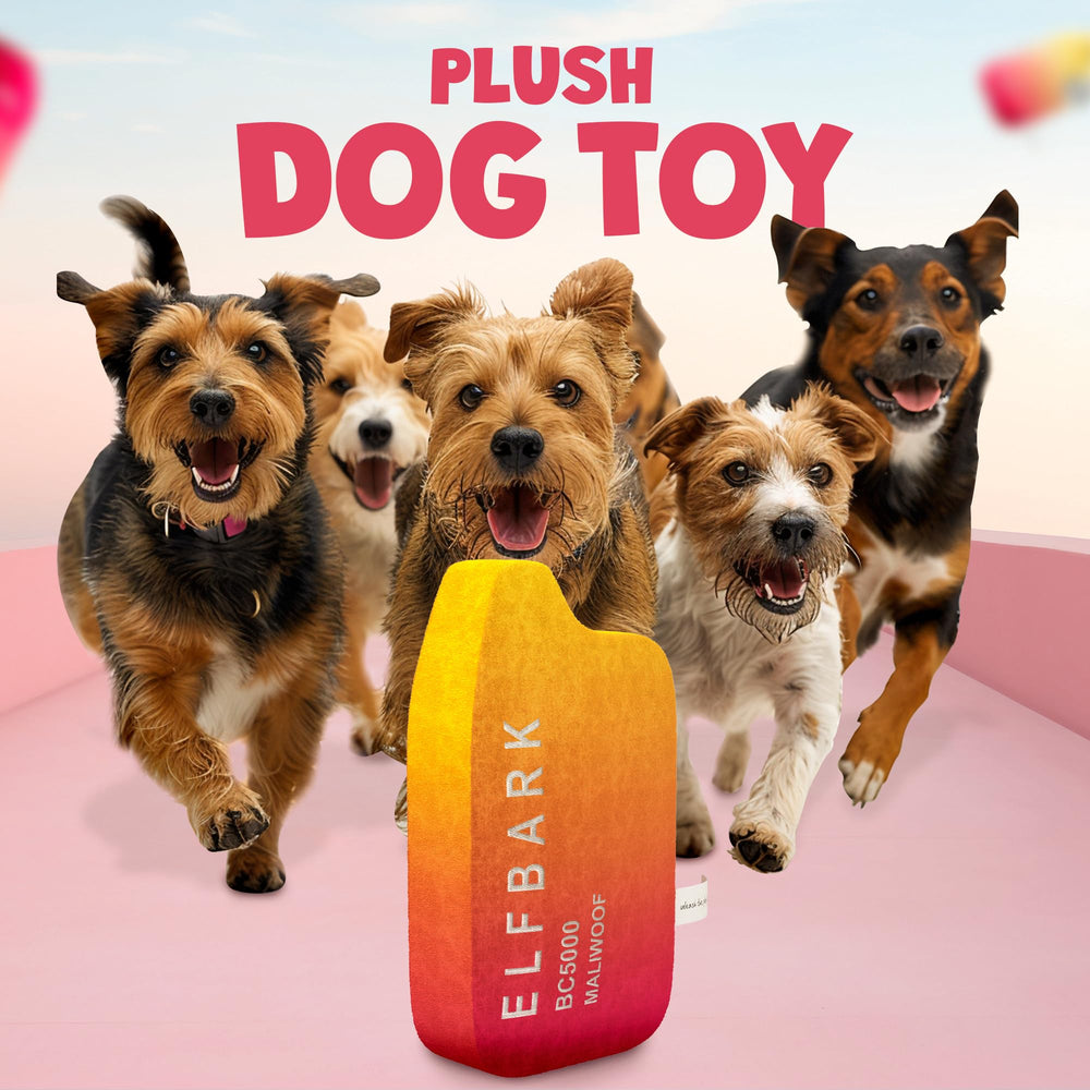 Two Tails Puff Parody Toy peach in action during fetch demonstrates durability