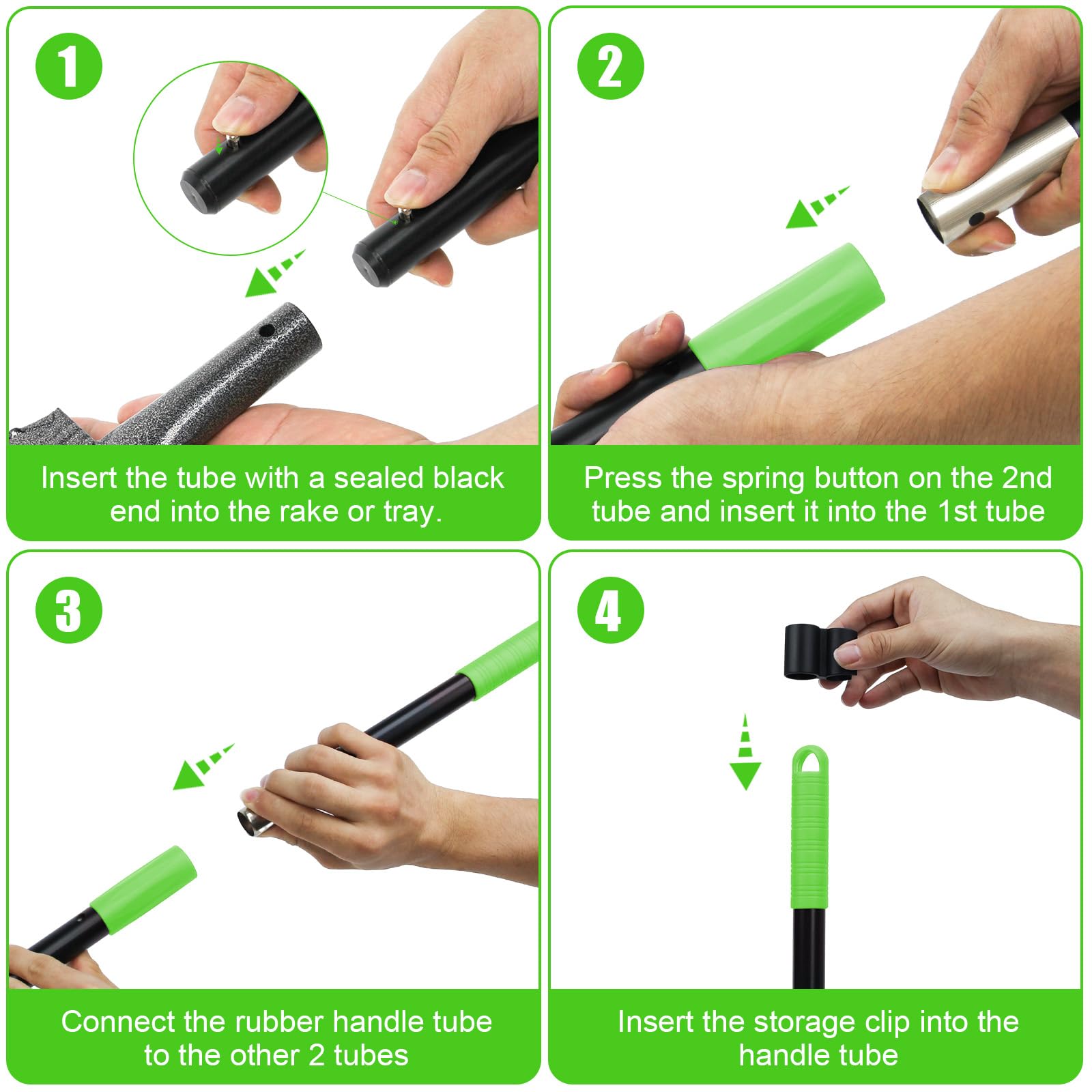 Twocorn storage clip interlocking keeps handles secure
