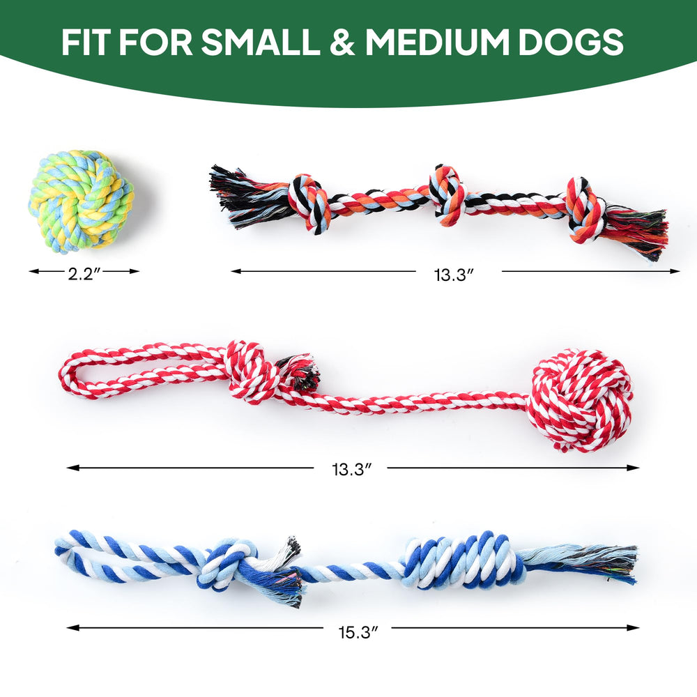 TwoEar dog rope toy set reduces boredom with multiple safe chewing options.