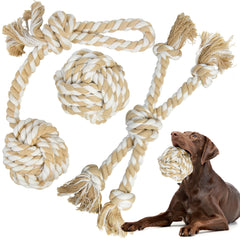TwoEar dog rope toy pack for large dogs – durable chews for interactive play