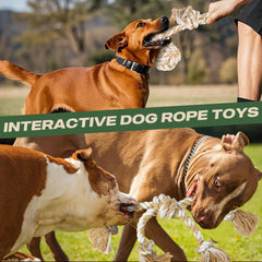 TwoEar indestructible rope toy closeup – tightly woven cotton for aggressive chewers