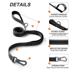 TwoEar leash with traffic handle for quick safety control in crowded streets.