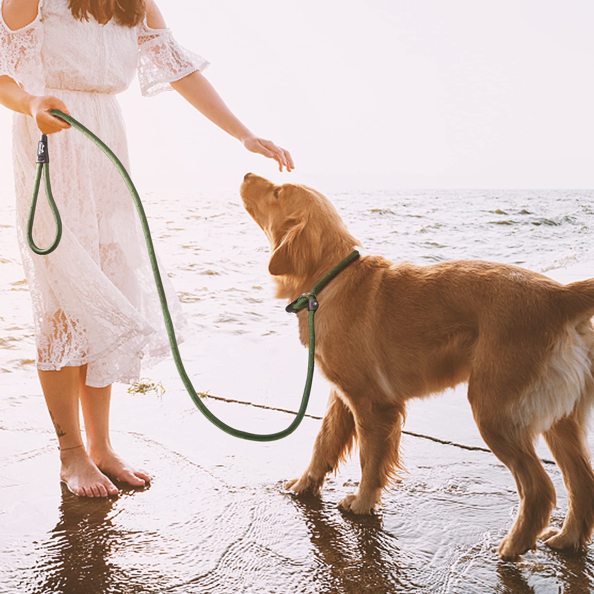 TwoEar Slip Lead green night-walk visibility enhances safety after dark.