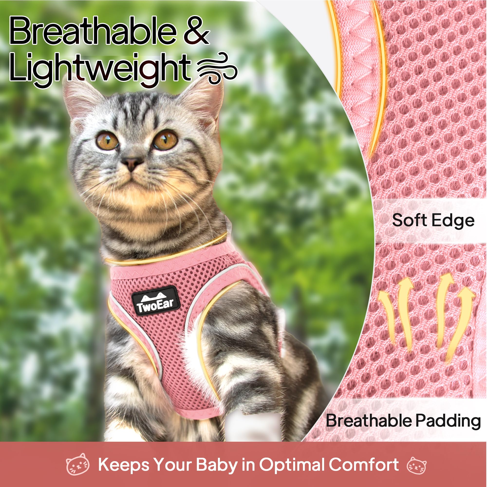 TwoEar step-in design simplifies on off for tiny animals.