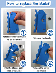 TWWidgon cardboard cutter with blade storage box keeps blades organized and handy.