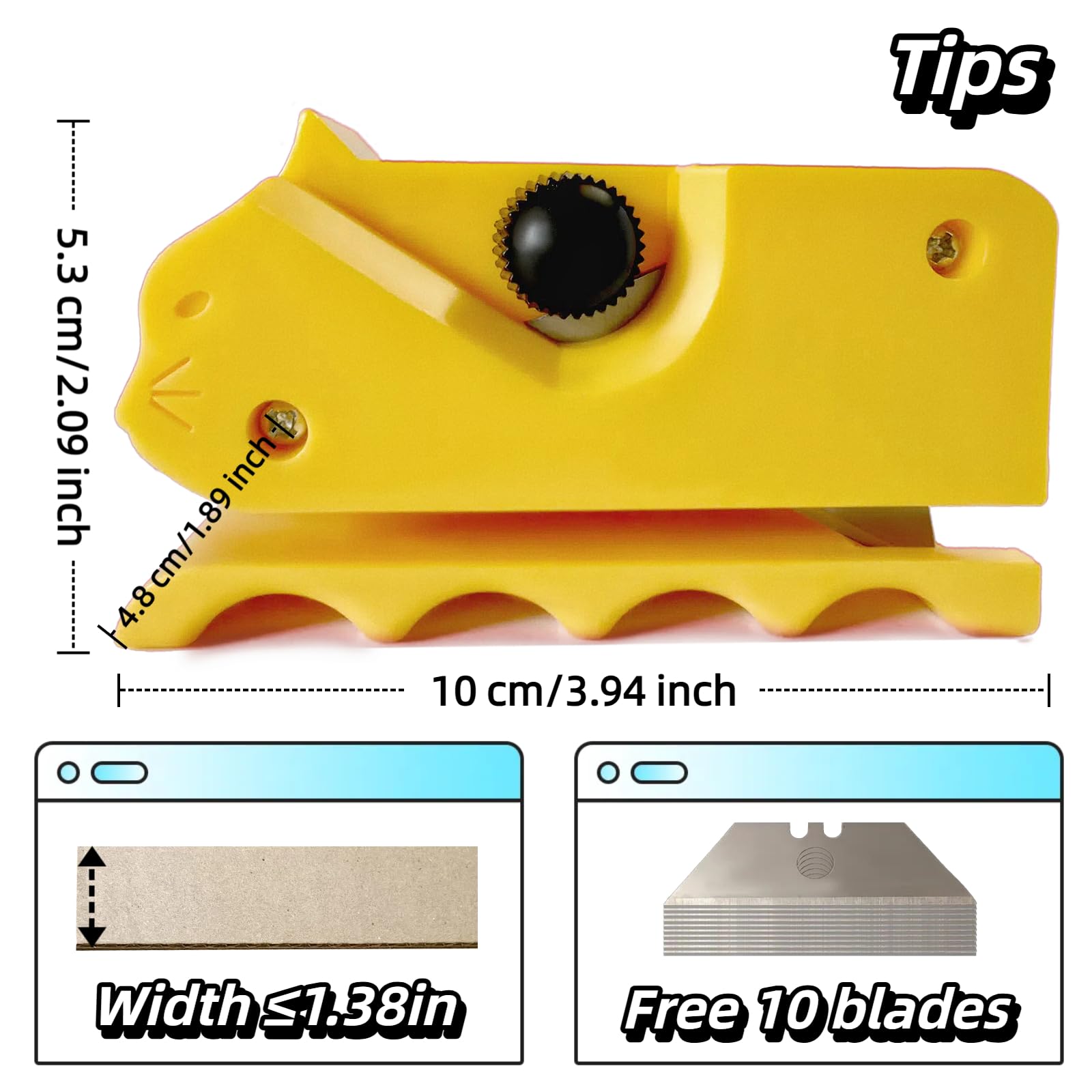 TWWidgon Cardboard Cutter non-3D red version emphasizes durable metal parts for frequent use.