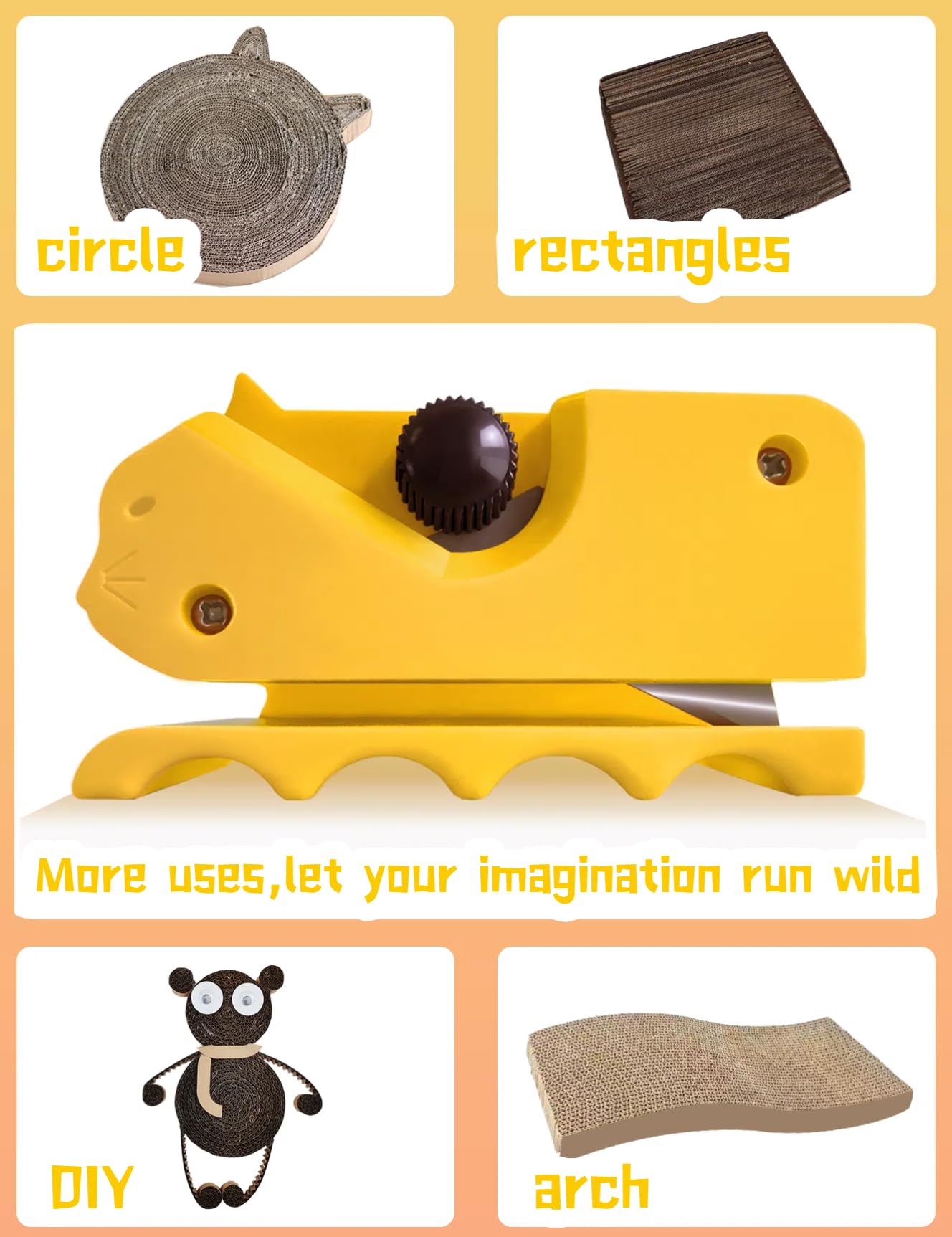 TWWidgon Cardboard Cutter non-3D yellow version highlights durable, practical cutting for crafts.