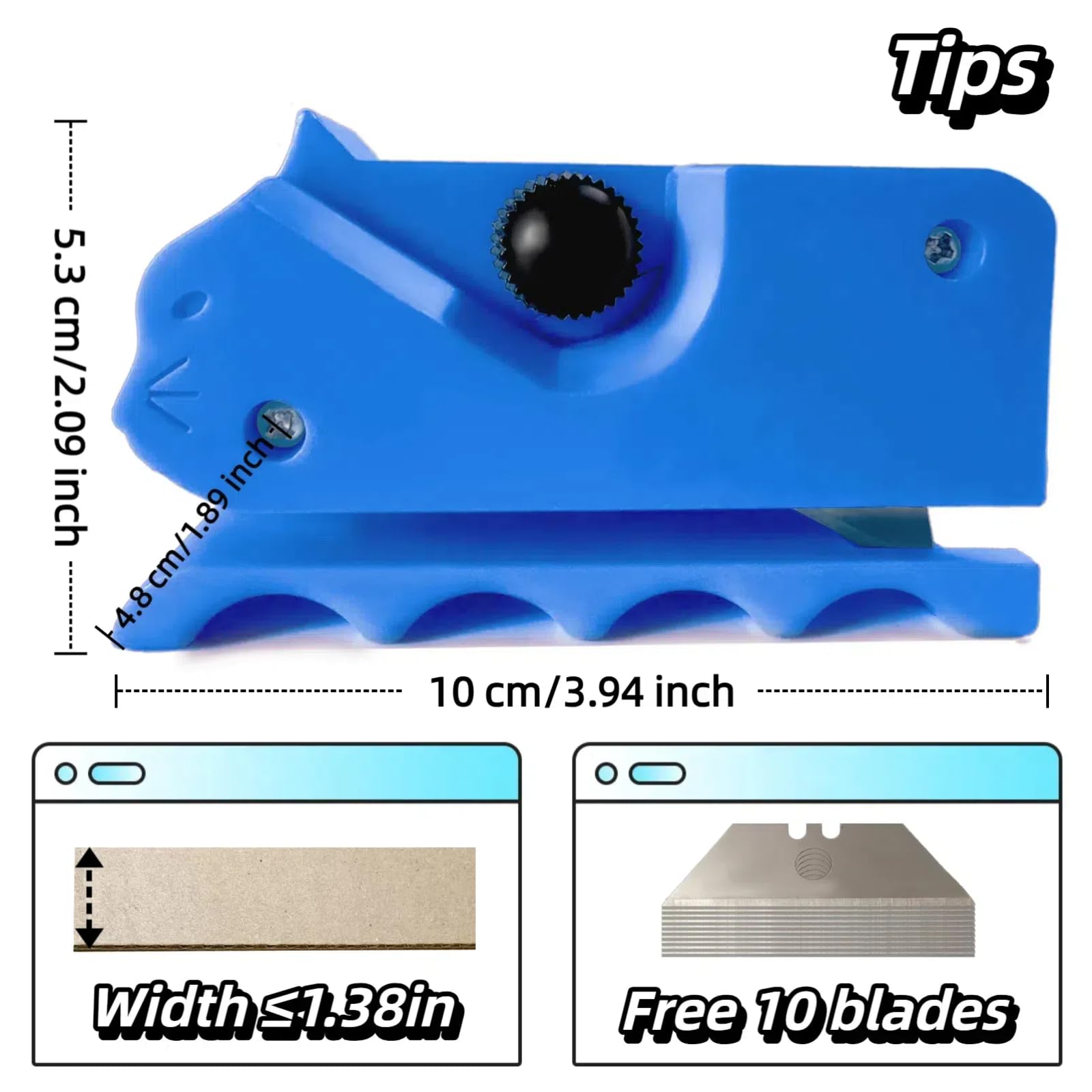 TWWidgon cutter features SK5 blades, double-ended for extended use and sharp cuts.