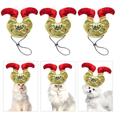 TXALWIQ pet hat Christmas trouser-design closeup for festive photos.