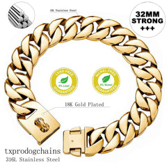 txprodogchains measuring guide shows correct neck sizing for proper fit