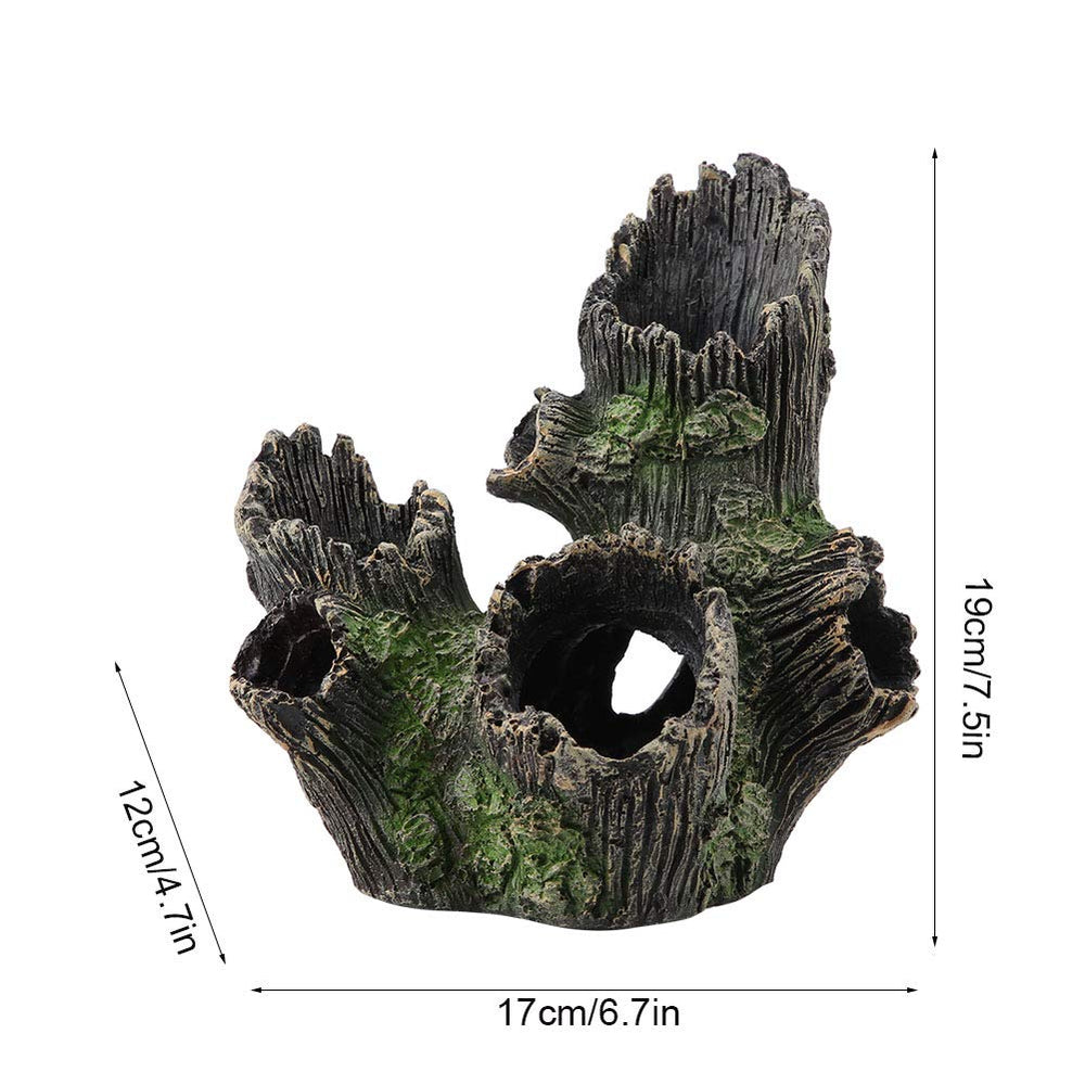 Tyenaza driftwood aquarium caves detail provides hiding spots and shelter for small aquatic life