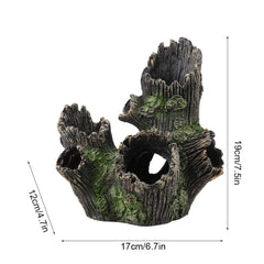 Tyenaza driftwood aquarium caves detail provides hiding spots and shelter for small aquatic life