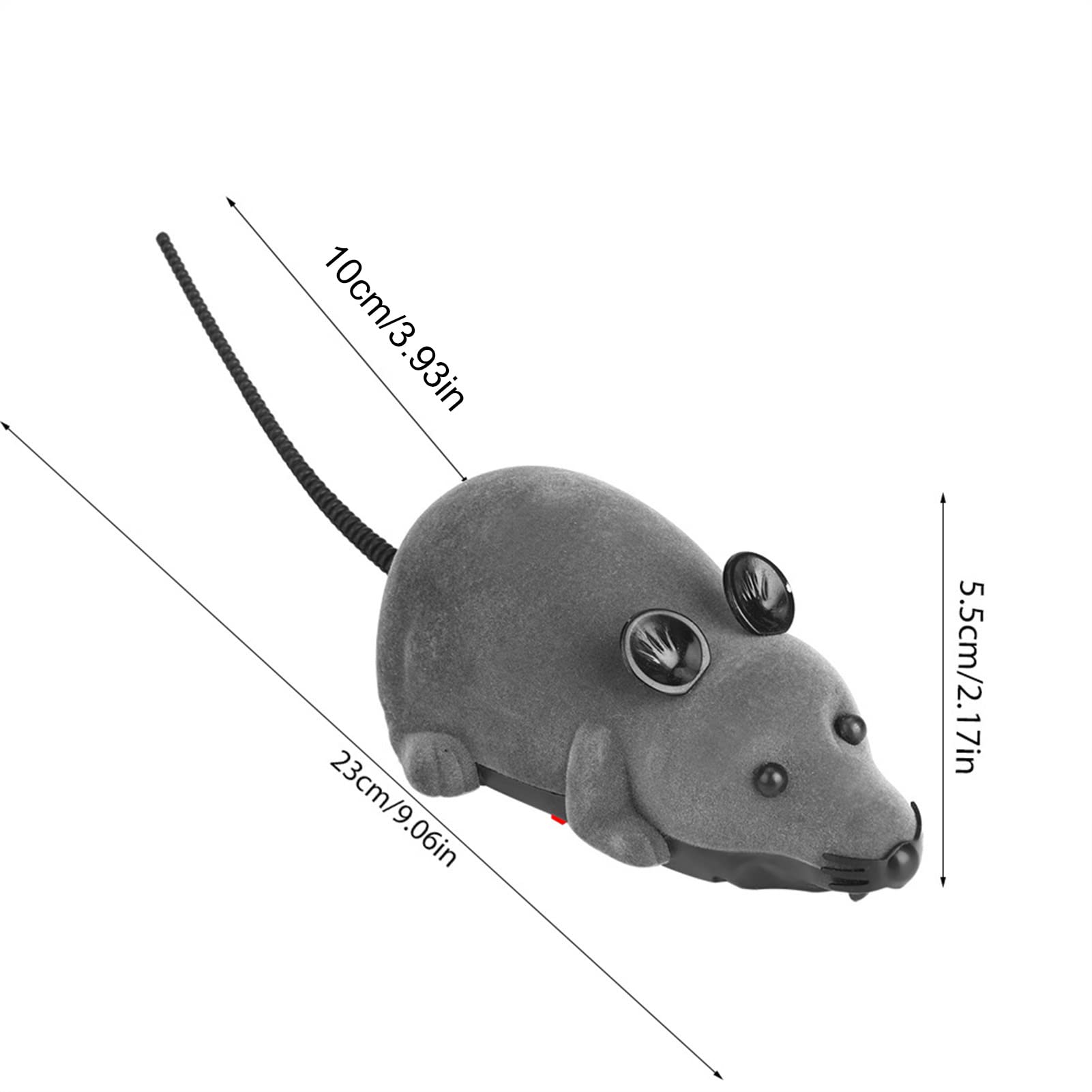 Tyenaza remote control cat toy gray, top view highlighting ergonomic controller for effortless play sessions